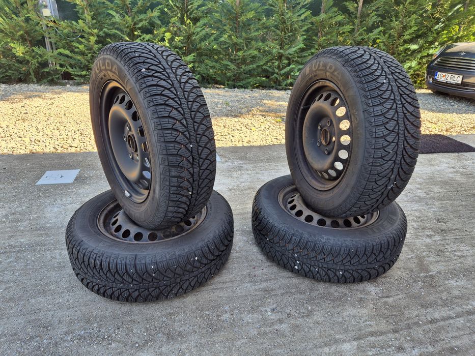 Jante R15 5x112 cu anvelope iarna Fulda 195/65R15 foarte bune