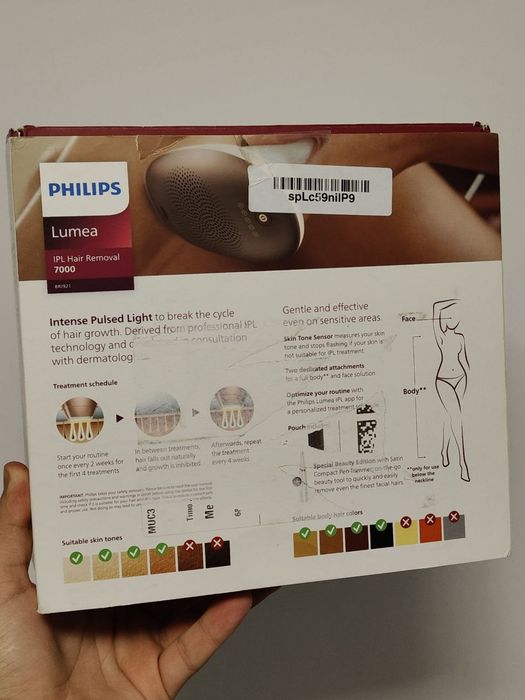 Philips Lumea Ipl 7000 Series Set de epilare IPL pentru Corp BRI921