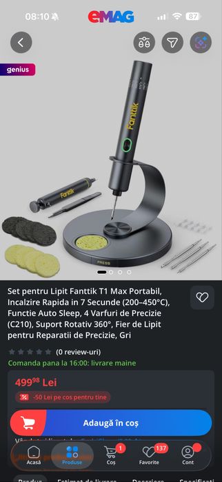 Ciocan de lipit nou doar desigilat