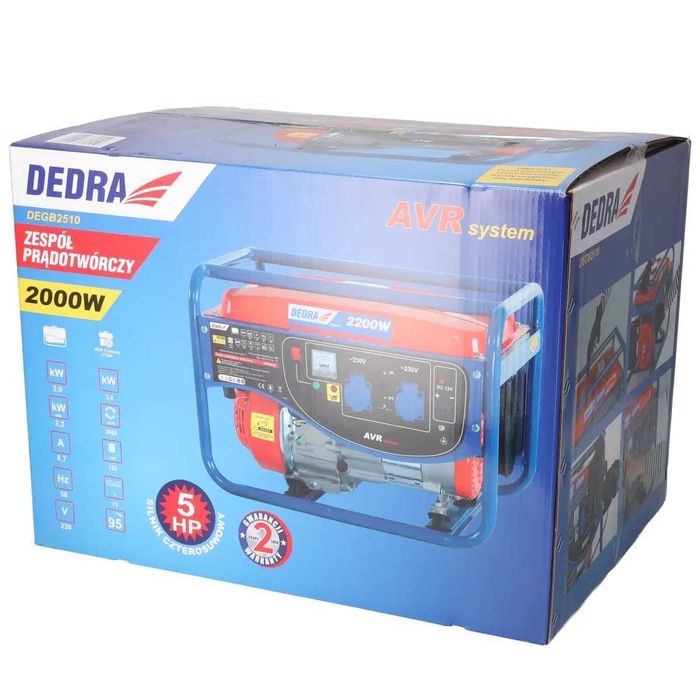 Генератор за ток бензинов DEDRA DEGB2510, 2.2 kW