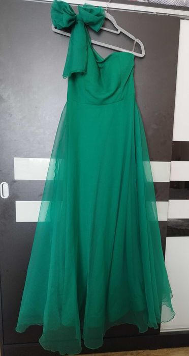 Официална дълга рокля с тюл, размер 42