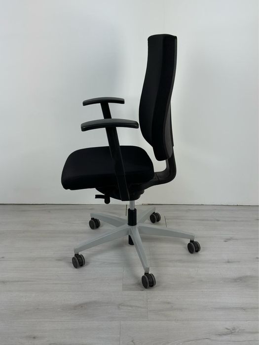 Офис въртящ се стол Steifensand черна рамка сребристо висококачествен