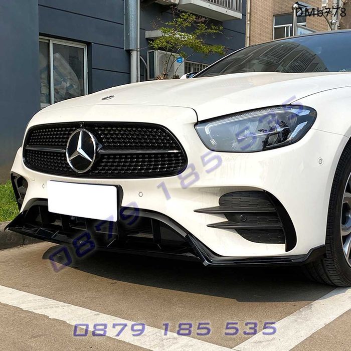 Лип спойлер предна броня Mercedes E W213 C238 Face AMG мерцедес амг е