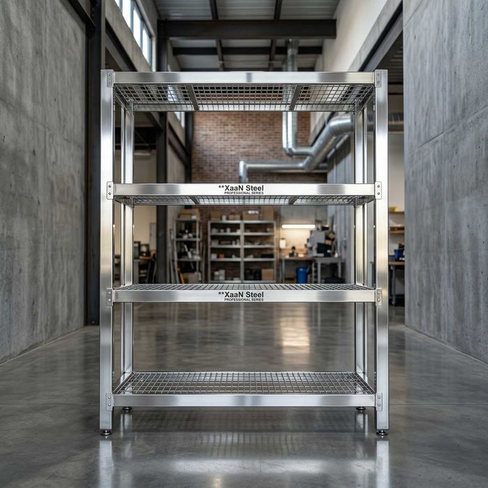 XaaN Steel: Стеллаж из нержавейки / Zanglamaydigan po'latdan stellaj