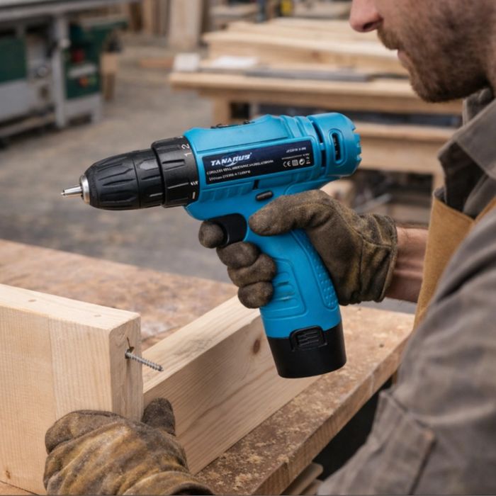 Комплект безжичен винтоверт с Led осветление, 2 батерии и куфар - всич