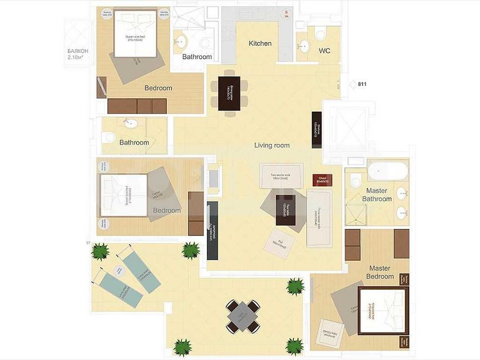 Продава се Четиристаен апартамент в с. Топола, Област Добрич - 216 кв.м за 827 €/кв.м - Снимка #16