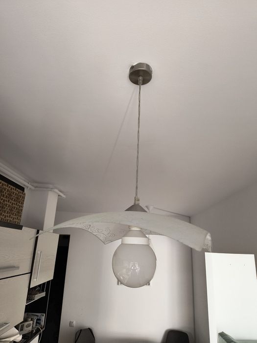 Lustra sticla patrat tip pendul