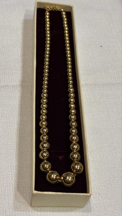 Vând colier din argint placat cu aur 28 gr