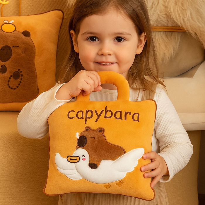 Мека Капибара възглавничка 2в1-играчка и одеало за гушкане