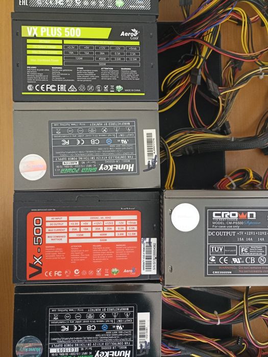AeroCool / GameMax / Huntkey — блоки питания ATX 350–600 Вт