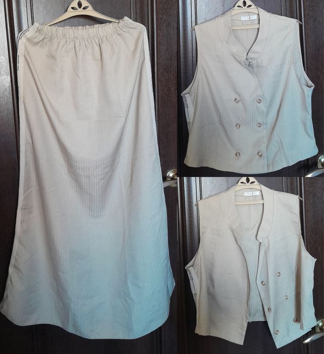 Двойка юбка и жилет 3000 тг