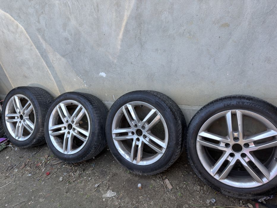 Jante originale Audi 18” + anvelope – stare foarte bună, fără suduri/îndoituri