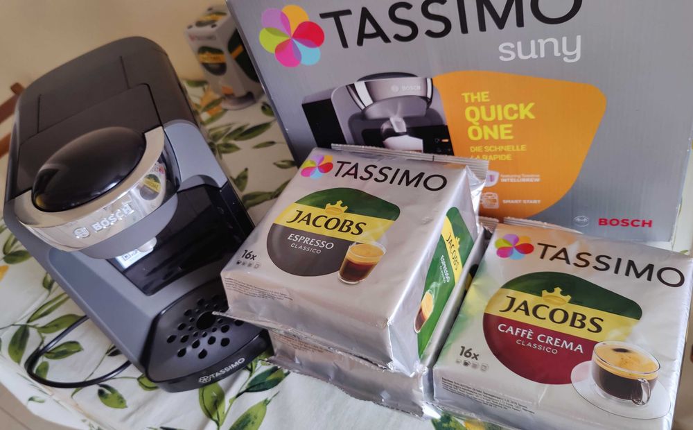 Espressor capsule BOSCH Tassimo Suny+ 3 pachete de capsule