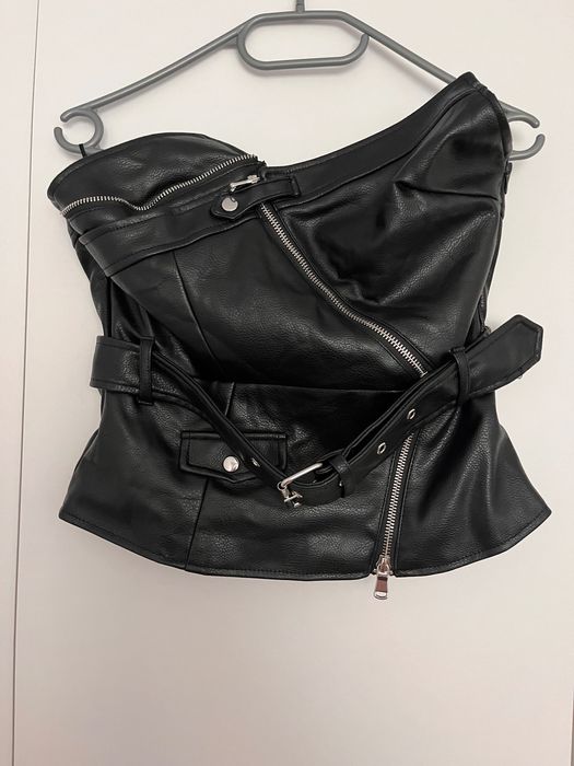 Нов кожен топ ZARA