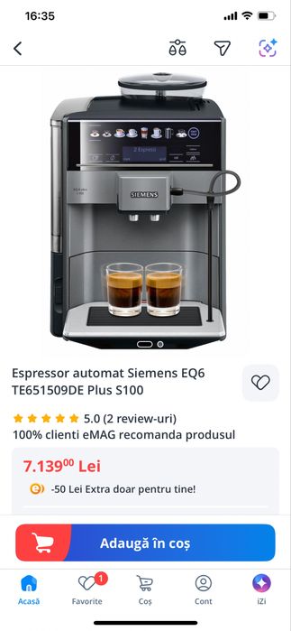 Espressor Siemens NOU