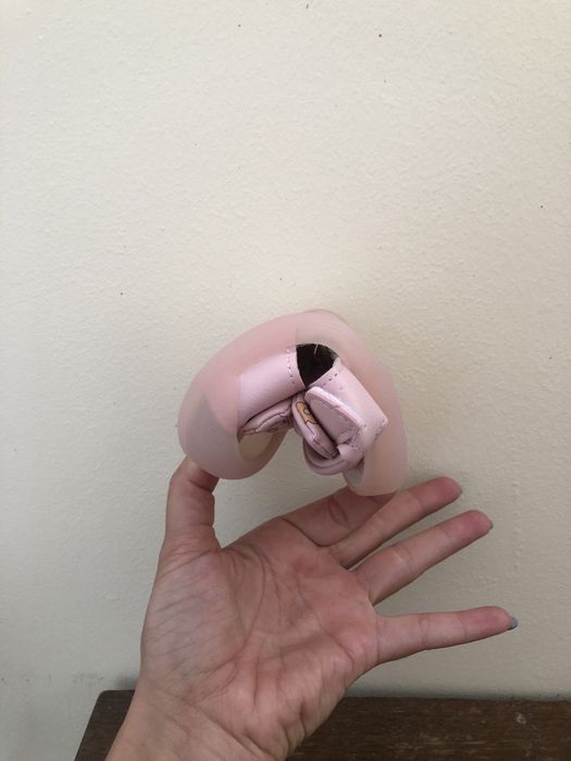 НОВИ детски боси сандали за момиче бяло,розово