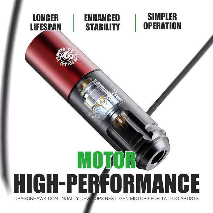 Mast A1 - Kit Nou nouț de tatuaj la MaST, cu 10 tușuri, 20 de cartușe etc, ideal pentru începători