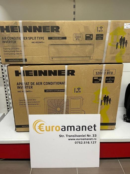Aparat de aer conditionat Heinner 12000 BTU, Clasa A++, -T-
