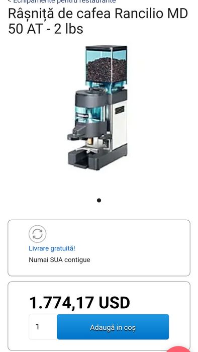 Rancilio Md 50 Rasnita Profesionala cafea electica