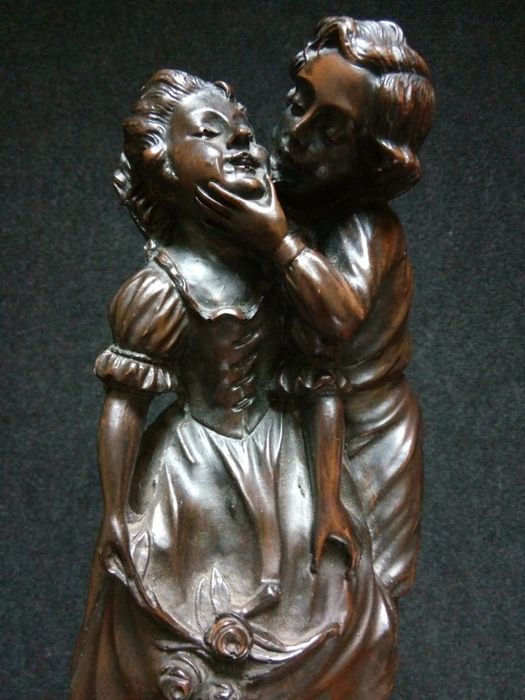 Superb grup statuar  impozant stare excepțională,39 c