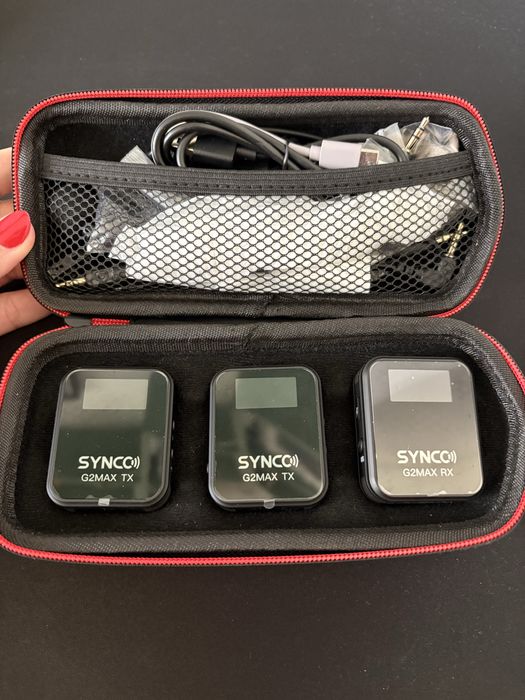 Безупречни безжични микрофони SYNCO G2(A2) Max (Комплект 2 предавателя + 1 приемник)