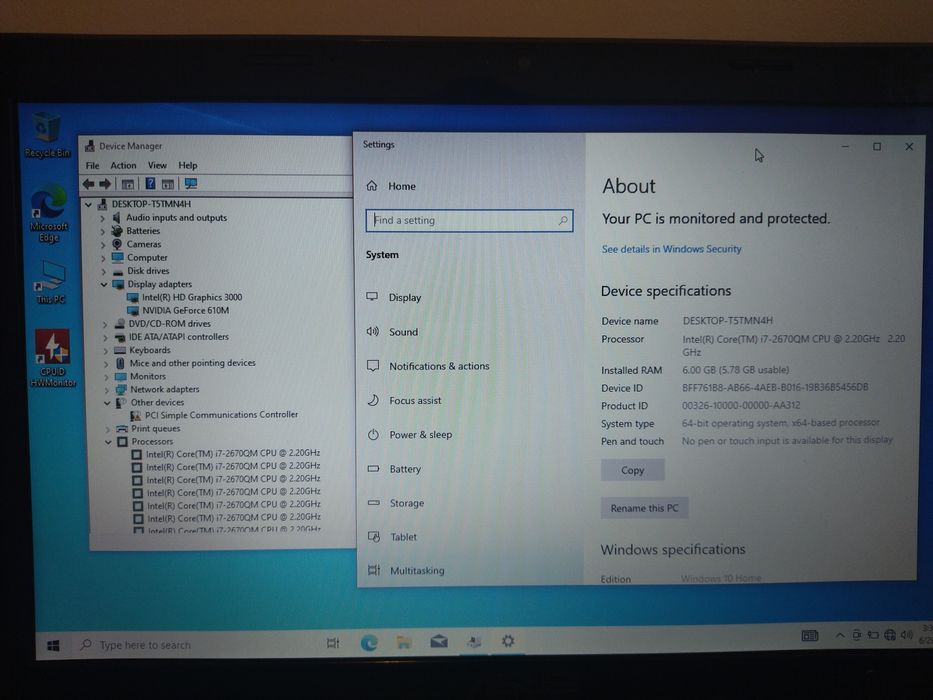 Laptop Asus i7 2670QM, 6 GB, ssd 512 GB, GT 610M