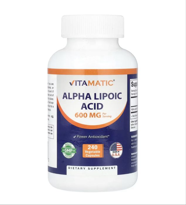 Альфа липоевая кислота 600мг. 240 капсул