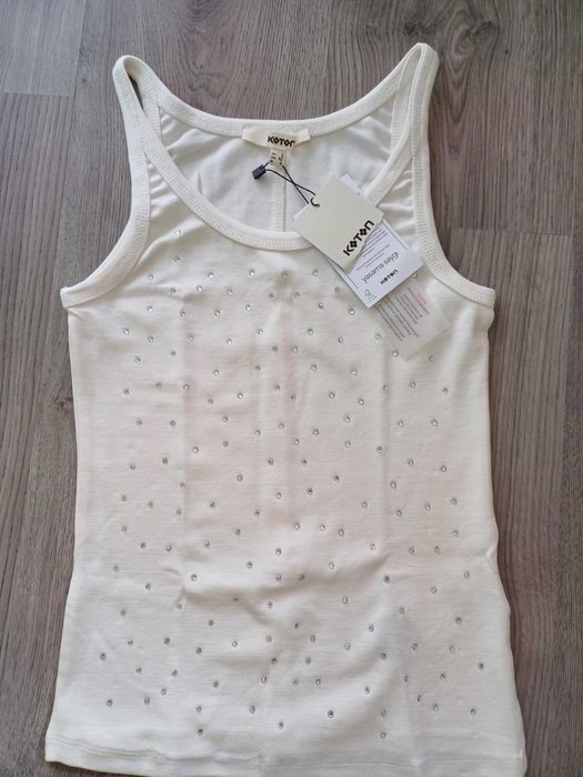 Нови пола-панталонче с пайети Koton + потниче Koton за 11-12 г.