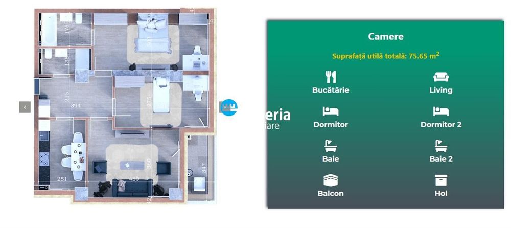 Apartament 3 camere Copou FINALIZAT SI INTABULAT complex rezidential n