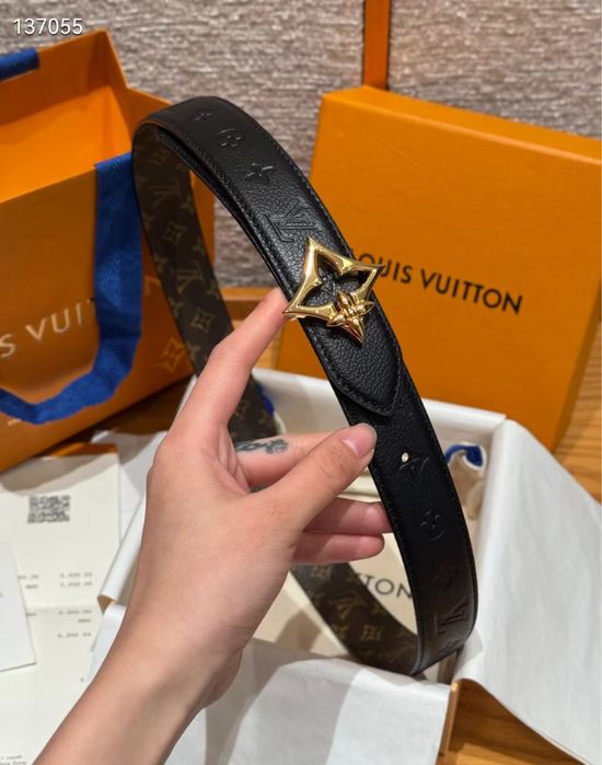 Ремень двусторонний Louis Vuitton Flowergram 20 mm