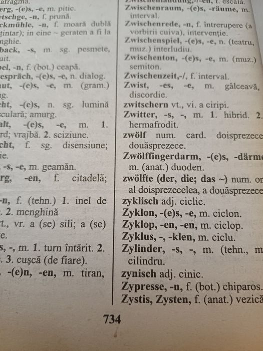 Dicționar German/Roman