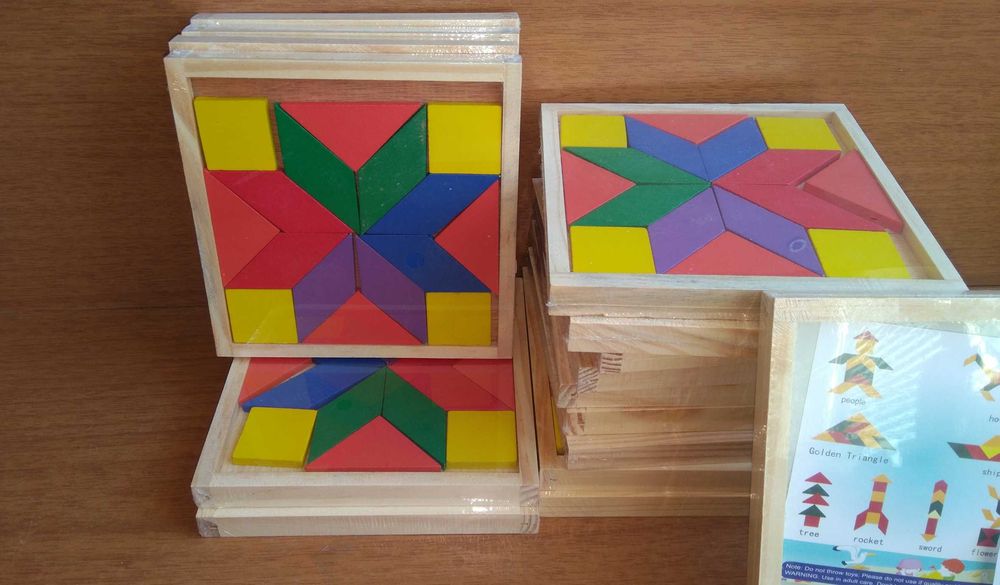 Пет броя дървени мозайки за 15лв. / дървени играчки