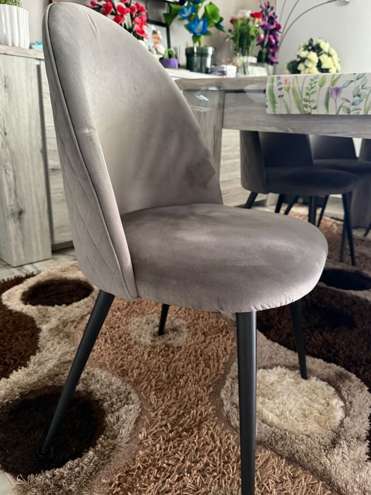 Set mobilier living / dining din PAL – aspect modern, culoare stejar gri