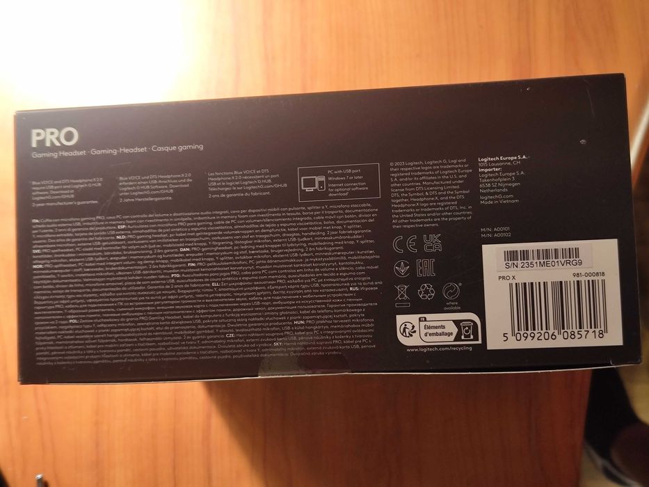 Продам новые наушники Logitech G PRO X Gaming Headset
