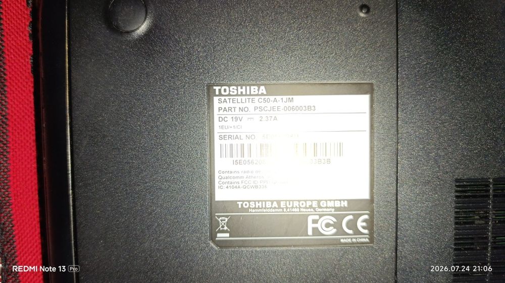 Лаптоп Toshiba Satellite c50