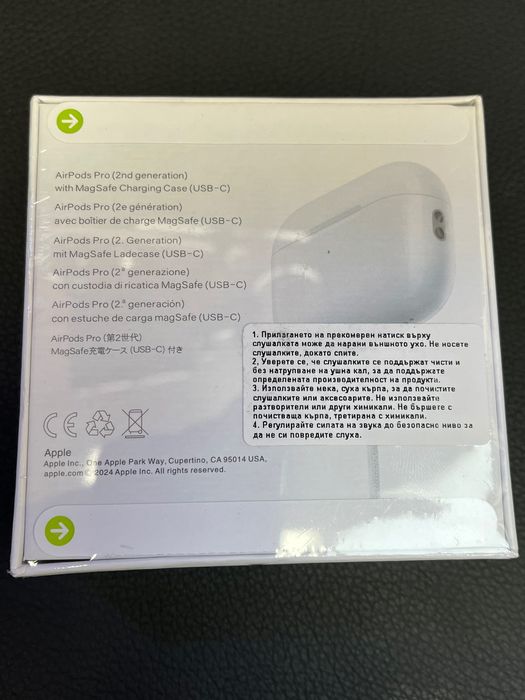  Apple AirPods Pro 2nd Gen -USB C последен модел Запечатани MQD83ZM