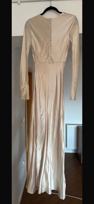 Rochie  ocazie satin ivoire sau mireasă