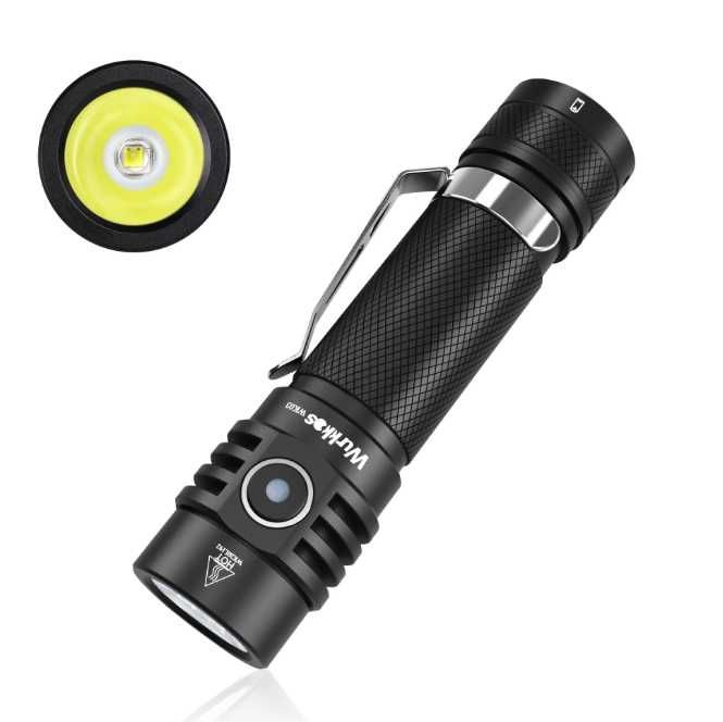 Високомощен Тактически Фенер Sofirn SC18 EDC Wurkkos WK03 1800LM Luminus SST40 LED IP68 18650 ATR TIR Оптика 90° Лъч 55грама 6061 Аерокосмически Клас