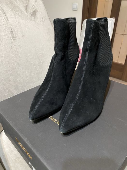 ботильоны Reserved черные замшевые