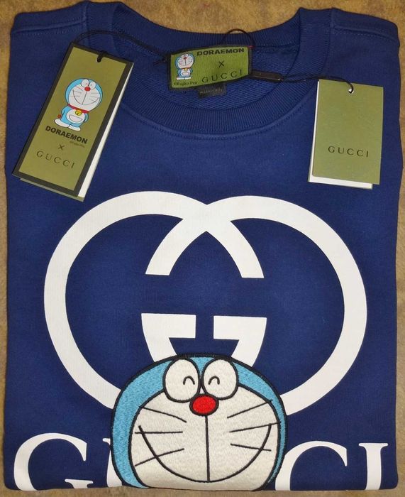 НОВ мъжки GUCCI Doraemon oversized - уголемен суитчър S;M;L;XL;2XL