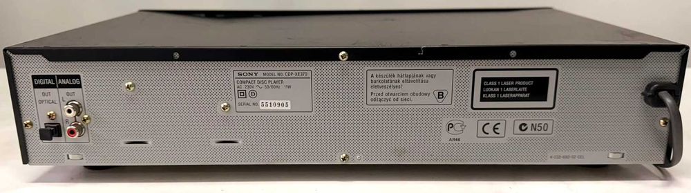 CD Player Sony CDP-XE370 Iesire Optica