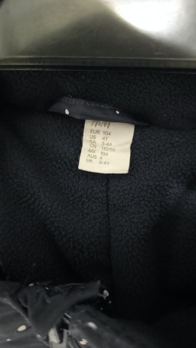 Combinezon/costum multifunctional hidrofug iarna copii H&M, 104-3,4ani