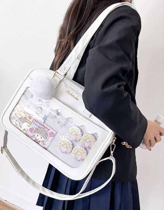 белая сумка через плечо итабэг