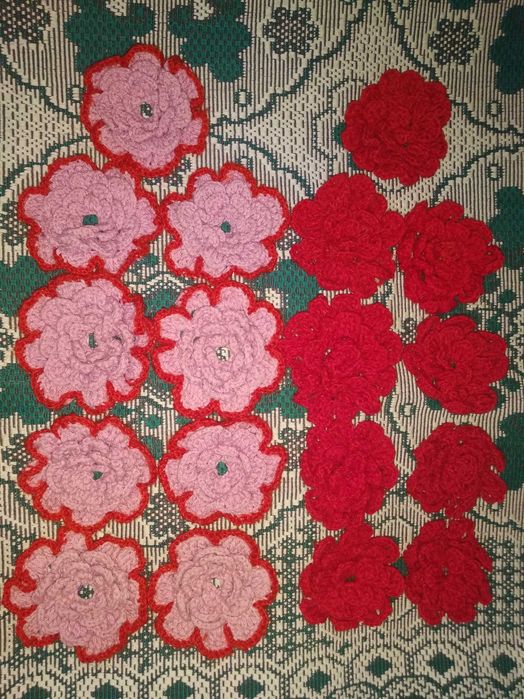 Вязаные цветы крючком. Ручная работа