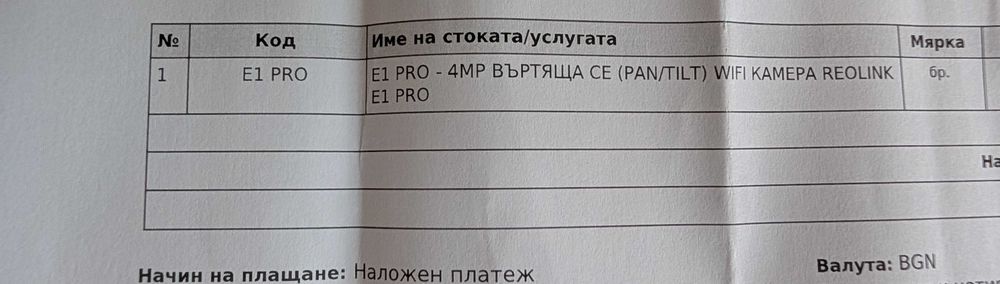 Reolink E1 Pro Wifi IP камера