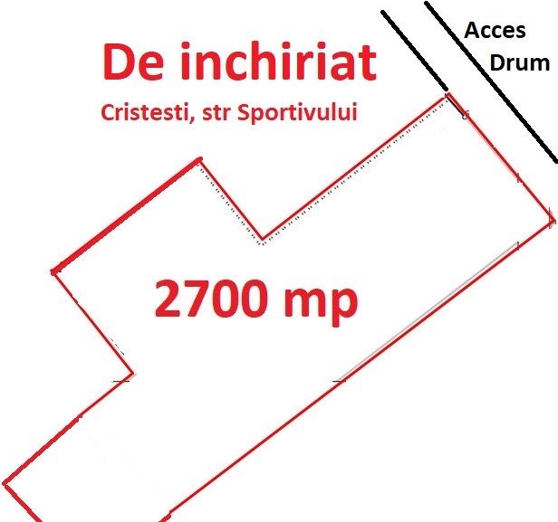 Cristesti, teren 2700 mp vanzare- nu se poate construi pe el
