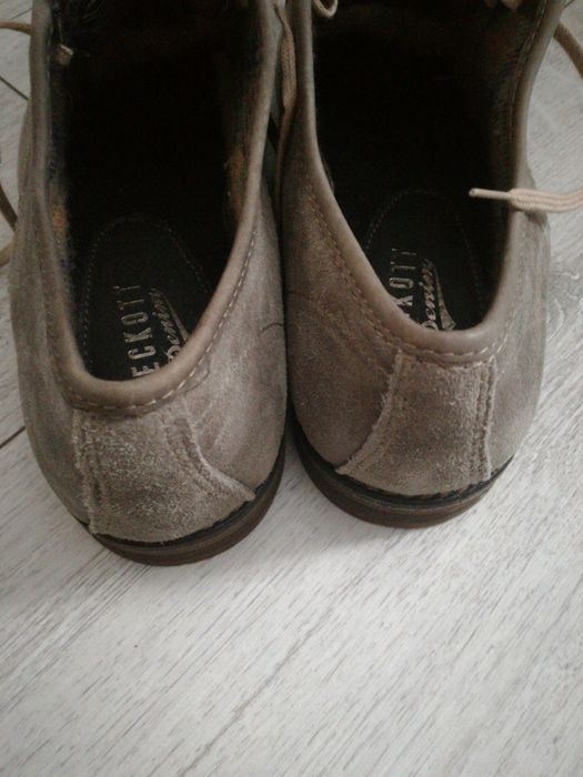 Pantofi Peckott Denim piele intoarsa