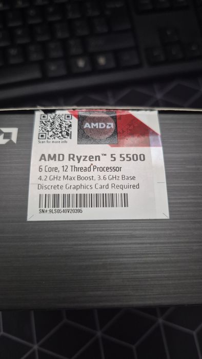 Procesor AMD Ryzen 5 5500 + stock cooler