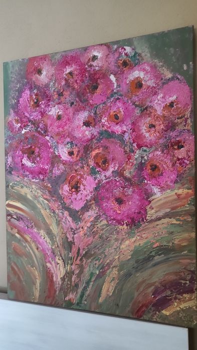 Tablou pe pânză, pictat manual, culori acrilice, 60 x 80 cm