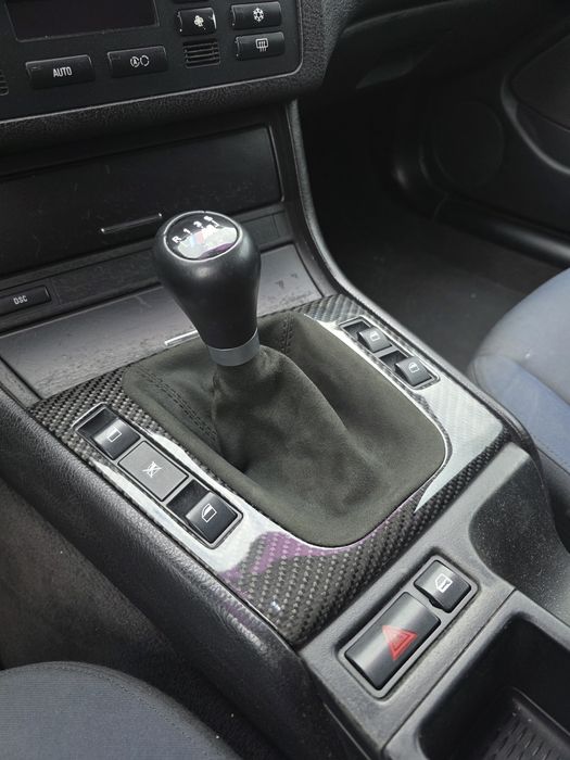 Volan BMW E46 M Original + Trim schimbător Carbon Real